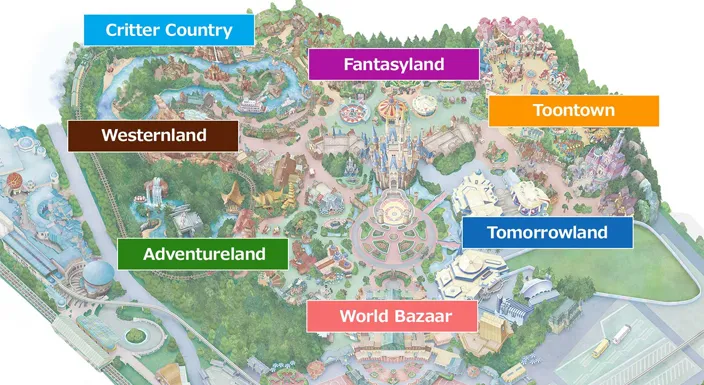 نقشه-دیزنی-لند-ژاپن