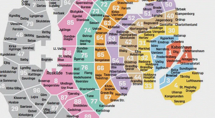 نقشه حمل و نقل عمومی کپنهاگ